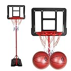 SAKEY バスケットゴール バスケットボールスタンド 子供用 143～185CM高さ調節 バスケットボール バスケットボード バスケットボールセット レンチ付き 組立簡単 室内屋外兼用