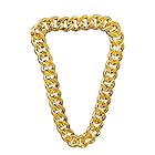 Thug Life Gold Chain 金のネックレス,特大の金のネックレス,プラスチック製の偽の金のネックレス,パンクスタイル,パンク要素金のネックレスヒップホップの衣装の装飾ネットレッド小道具（週の長さ 80 cm）