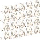 メモホルダー メモクリップ カードスタンド クリップホルダー 金属製 メモ/写真/名刺/カードを固定できる 結婚式 レストラン用 カード立て テーブル番号ホルダー 卓上 装飾 20個セット (ローズゴールド)