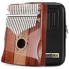 MOOZICA カリンバ 17キー C調 初心者向けかりんば アカシアコア木材 Kalimba 17key親指ピアノ 楽器 調音ハンマー 日本語説明書と楽譜 防振収納ケース付き (?K17SD)