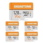 Gigastone マイクロSDカード 128GB SDアダプタ付き U3 C10 95MB/S SDXC 5個セット 4K Ultra HD ビデオ 撮影