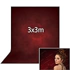 Kate 3x3m 赤い背景 布 ブラウン 濃い赤 グラデーション 撮影 背景 ポートレート 写真背景 撮影用 背景布 背景紙 装飾用 カスタマイズ可能な背景