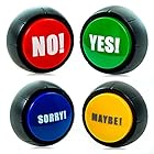 Yes No Button & Maybe Sorry button - コミュニケーション用ドッグボタン - Yes No Button with sound - Answer Buzzers 4個セット - Dog Talk Button -