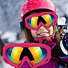 子供用 スキーゴーグル スノーボードゴーグル UV400 紫外線カッ 防風/防雪/防塵 山登り/スキーなど用 男女兼用