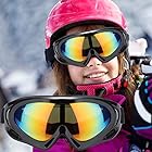 [ＪＴＥＮＧ] 子供用 スキーゴーグル スノーボードゴーグル UV400 紫外線カッ 防風/防雪/防塵 山登り/スキーなど用 男女兼用 (ブラック)
