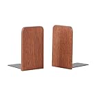Muso Wood 木製 ブックエンド,8*13cm (1 ペア)