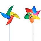 WOAIX 風車 4色 6色 8セット 涼しい 庭 装飾 DIYキット 手芸 風車 贈り物 カラフル