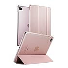 ホビナビ iPad ケース iPad 10.2 第9世代 第8世代 第7世代 2021 2020 2019 iPadカバー オートスリープ対応 三つ折りスタンド 軽量 薄型 耐衝撃 ローズゴールド