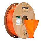 eSUN PETG 3Dプリンターフィラメント PETG 寸法精度+/-0.05mm、1.75mm径 3Dプリンター用 正味量1KG (2.2LBS) スプール造形材料PETG樹脂材料 (オレンジ)
