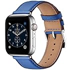 コンパチブル アップルウォッチ バンド 革 42mm 44mm 45mm 49mm 40mm 41mm 38mm コンパチブル Apple Watch バンド 本革 レザー ビジネス 男女兼用 コンパチブル iWatch Ultra/Ultra2