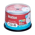 imation（イメーション） 1回記録用 耐水・光沢写真画質 (ウォーターシールド) CD-R IM005 (52倍速 50枚)