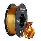 【TINMORRY】PLA フィラメント, 3dプリンタ用造形材料 1.75mm 1Kg シルクゴールド (3D Printer Filament Silk Gold)