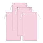 YAMAKI 巾着袋 ポーチ袋 マイクロファイバー 18 X 10ｃｍ（４枚セット） (ピンク)