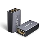 iVANKY HDMI 中継アダプター（4K@60Hz 18Gbps ハイスピード) 延長コネクター (メス - メス/２点セット） ブラック