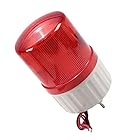 Othmro 回転灯 定格電圧110v 2W ブザー付き 90db 赤 スピン 1個入り 警告灯 PVC材質 LED 非常信号灯 防水 高反射 夜間作業 工業用信号