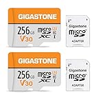 Gigastone マイクロSDカード 256GB 2個セット SDアダプタ付き U3 C10 100MB/S SDXC 4K Ultra HD ビデオ 撮影