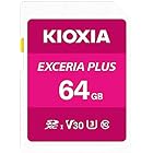 Kioxia 64GB Exceria Plus SDメモリーカード SDXC UHS-I U3 Class 10 V30 4K ビデオ録画 LNPL1M064GG4