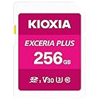 Kioxia 256GB Exceria Plus SDメモリーカード SDXC UHS-I U3 Class 10 V30 4K ビデオ録画LNPL1M256GG4
