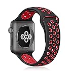 ZENGYQI コンパチブル Apple Watch バンド 38mm 40mm 41mm 42mm 44mm 45mm,ソフトシリコンバンド 通気性 スポーツシリコンストラップリストバンド交換バンドリストバンド iWatch series SE