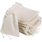 50枚 コットン 巾着袋 フィルターバッグ 茶こし 再利用可能 ギフトバッグ 小物入れ ジュエリーポーチ 和風 ラッピング袋 収納袋 10×15cm