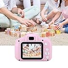 Plyisty 12Mp 32Gメモリーカードキッズカムコーダー、1080Pキッズカメラ、2.0インチIPSカラースクリーン（女の子用）、誕生日のおもちゃ、誕生日プレゼント、(Pink)