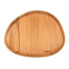 K-UNING木製トレイ ラウンドプレート 木製お皿 ボウル ランチプレート 北欧風 (木製トレーC)