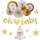 ベビーシャワー 飾り付け 金色 女の子 男の子 出産お祝い パーティー バースデー デコレーション