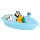 鳥ケージ風呂 鳥用水浴び 鳥の浴槽ボウル洗面器 鳥バスタブ 小鳥用水浴び器 インコ 文鳥 小鳥用 熱中症 暑さ対策 多機能 プラスチック素材 ミラー付