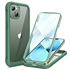 Miracase iPhone13 用 ケース スマホケース iphone13 用 カバー 9H 強化ガラス 2021 6.1インチ フルカバー 360°保護 ワイヤレス充電対応 グリーン