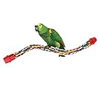 鳥用止まり木 鳥用ロープ 布製 噛む玩具 吊り下げ 鳥のおもちゃ 止まり木 オウムブランコ ストレス解消 鳥グッズ 鳥の遊び場(S)