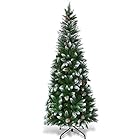 Costway クリスマスツリー 150cm 421本枝 松かさ付き スノータイプ 雪化粧 ヌードツリー クリスマス飾り Christmas tree グリーン 緑