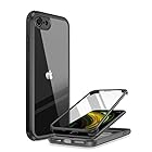 Miracase iPhoneSE用 ケース 第2世代 iPhoneSE2用ケース 第3世代 SE3 iPhone8用ケース 2020 9H強化ガラス 4.7インチ フルカバー 360°保護 黒