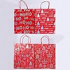 かわいいキラキラクリスマスギフトバッグ クラフト メリークリスマスラッピング袋 クリスマス紙袋 手提げ袋 プレゼント用 リサイクル可能 (4点セット)