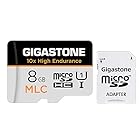 【MLC 10x高耐久】Gigastone MLC マイクロsdカード 8GB 高耐久, Full HD ビデオ撮影, 85MB/s U1 Class10