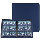PAKESI スターカードカードファイル 12ポケット 480枚収納 透明PP素材 カードシート と他のカードを集める スターカード コレクションファイル（ブルー）