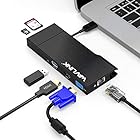 WAVLINK USB3.0フルHDミニドッキングステーション USB 3.0-VGA/HDMI マルチディスプレイアダプタ USB 3.0変換アダプター 最高解像度2048*1152@60HZ USB3.0ポート×2 TF/Micro SDカー