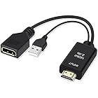 HDMI Displayport 変換アダプタ HDMI DP コンバーター 4K60Hz HDMI DP 変換アダプタ Active HDMI1.4 入力-Displayport 1.2 出力 4K解像度 USB充電ポート搭載