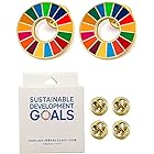 Light 【2個セット】SDGsバッジ 国連正規品 七宝焼 25mm 国連 sdgs バッチ 2030持続可能な発展に向け 最新包装改良 2個