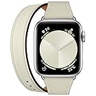 コンパチブル アップルウォッチ バンド 40mm 41mm 38mm 42mm 44mm 45mm 49mm レザー 二重巻き コンパチブル Apple Watch バンド 革 レディース 細い 交換高級ベルト コンパチブルiWatch SE/S