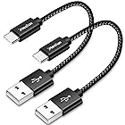 [30cm 2本] USB Type C/タイプc ケーブル 短い CLEEFUN 急速充電 usb c 0.3m ショート高速データ転送 高耐久 断線防止 ナイロン iPhone15 iPhone15 Pro、Galaxy S10 S9 A22