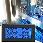 ACデジタルアンペアメーター電圧計、多機能AC電流計電圧計、YB5140DM多機能AC電流計電圧計0?20Aデジタルディスプレイ60?500V