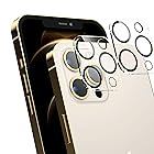 【2021新型】PZOZ iPhone 12 Pro Max 用 カメラ ガラスフィルム 6.7インチ 日本旭硝子製 硬度9H 指紋防止 強化ガラスフィルム 露出オーバー防止 耐衝撃 インストールが簡単 全面保護 (2枚セット)