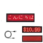 CHR LEDネームプレート赤色 LED 表示器LED名札、超小型軽量、小型で軽量のLed看板 値段表示 省エネ 節電対応 小型電光掲示板