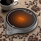 PGVAVA カップウォーマー コーヒー保温コースター マグカップウォーマー オフィス用コーヒーウォーマー、コーヒーカップウォーマー、コーヒーカップヒーター100度、重力センサーでオン/オフに自動制御する、5つの温度調節可能、自動電源オフ保護、コ