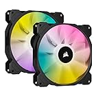 CORSAIR iCUE SP140 RGB ELITE with iCUE Lighting Node CORE 140mm PCケースファン ブラック (2個パック・コントローラー付属) CO-9050111-WW