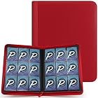 PAKESI スターカードカードファイル9ポケット 360枚収納 PU皮套 カードシートスターカードと他のカードを集める スターカード コレクションファイル（レッド）
