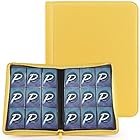 PAKESI スターカードカードファイル9ポケット 360枚収納 PU皮套 カードシートスターカードと他のカードを集める スターカード コレクションファイル（イエロー）
