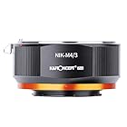 K&F Concept マウントアダプター NIK-M4/3 Nikon AIマウント- Micro 4/3マウント変換 PROⅡ 艶消し仕上げ 反射防止 無限遠実現 メーカー直営店
