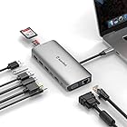 WAVLINK Type-C ミニドッキングステーション USB-Cハブ PD機能 ９-in-1 USB C旅行用ミニドッキング 60W電力供給 1ｘ4K＠30Hz HDMI 1ｘ2K＠60Hz VGA ３ｘUSB Aポート 1ｘギガビットイーサ