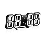 【2023版】 Lubanheart デジタル時計 LED 置き時計 デジタル壁掛け時計 目覚まし時計 3つ表示パターン 現在時刻 12H/24H表示 日付 温度 シンプル 3Ｄ 輝度自動調整 省エネモード 5ｖ USB給電 卓上置き アラーム時